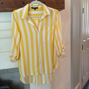 Yellow stripe blouse